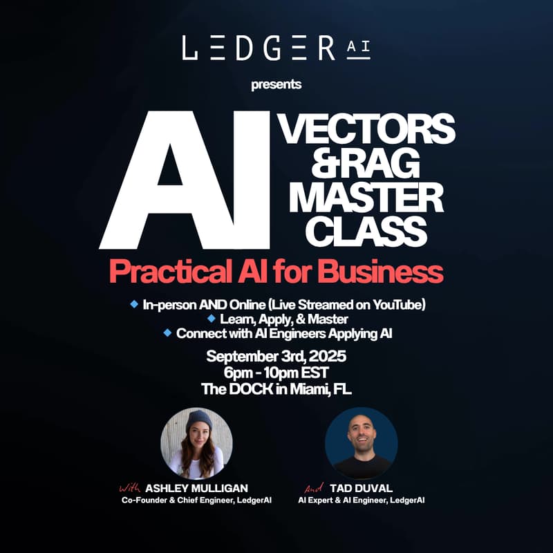 Cover Image for VECTORS & RAG AI MASTERCLASS