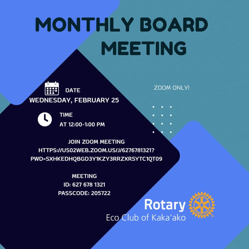 Cover Image for ECO Rotary of Kaka'ako Board Meeting