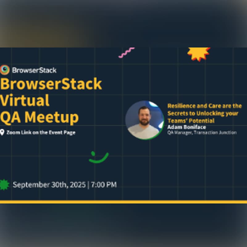 Cover Image for BrowserStack Virtual QA Meetup- Europe