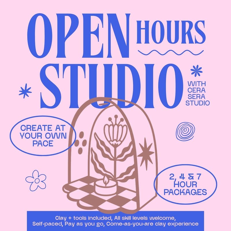 Cover Image for Open Studio Hours with Cera Sera Studio