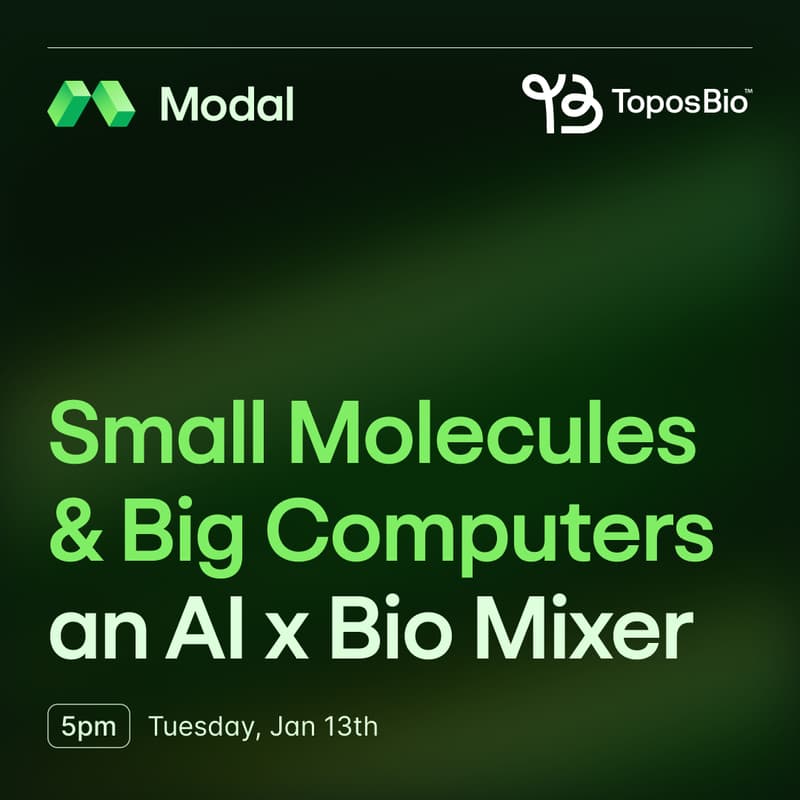 Cover Image for Small Molecules & Big Computers: an AI X Bio Mixer