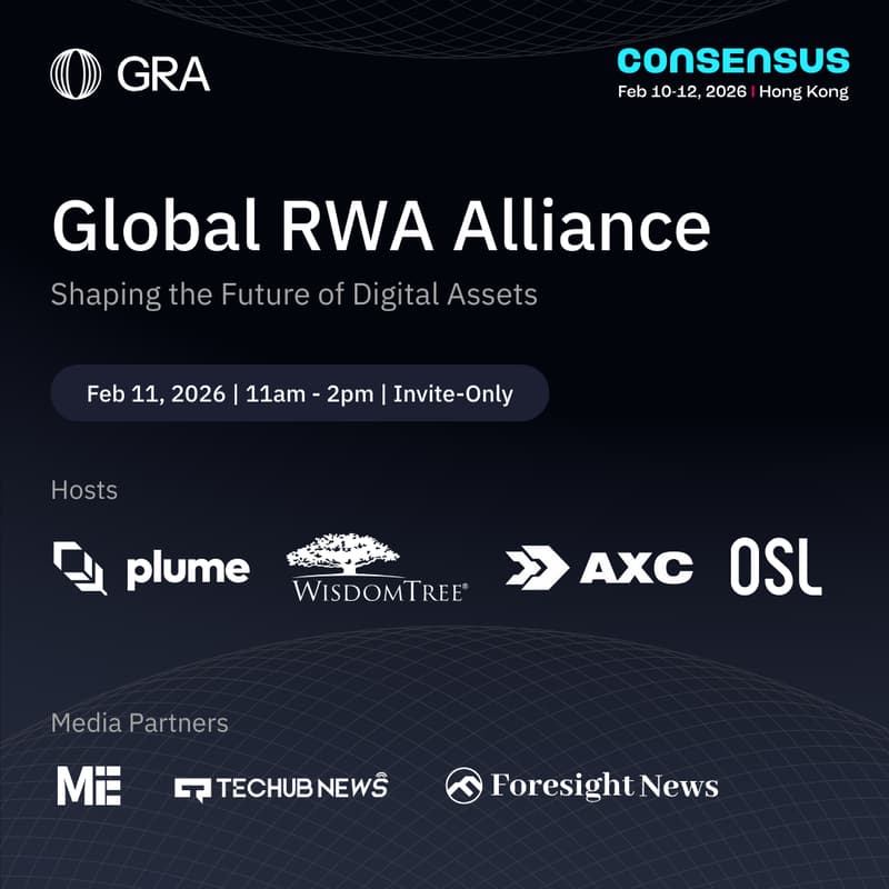 Cover Image for Global RWA Alliance Luncheon in HK | Invite-only by Plume, WisdomTree, AXC, and OSL