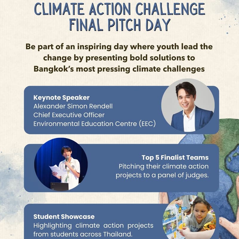 Cover Image for Bangkok Youth Climate Action Challenge | การแข่งขันพัฒนาแนวทางการแก้ไขปัญหาการเปลี่ยนแปลงสภาพภูมิอากาศ