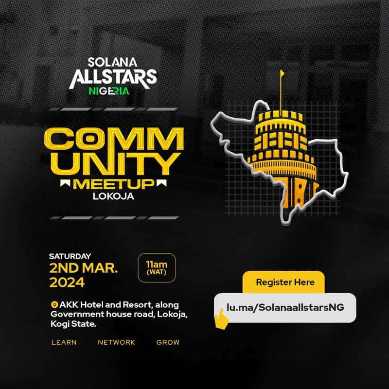 Cover Image for Solana Allstars NG - Lokoja Meetup #10