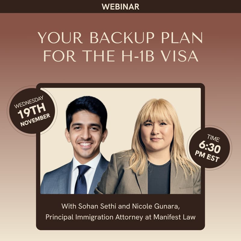 Cover Image for Your H-1B Backup Plan: Q&A with Sohan Sethi and Immigration Attorney Nicole Gunara