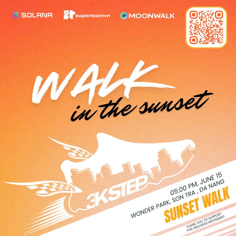 Cover Image for Đi về phía mặt trời / Sunset Walk with 3k steps challenge