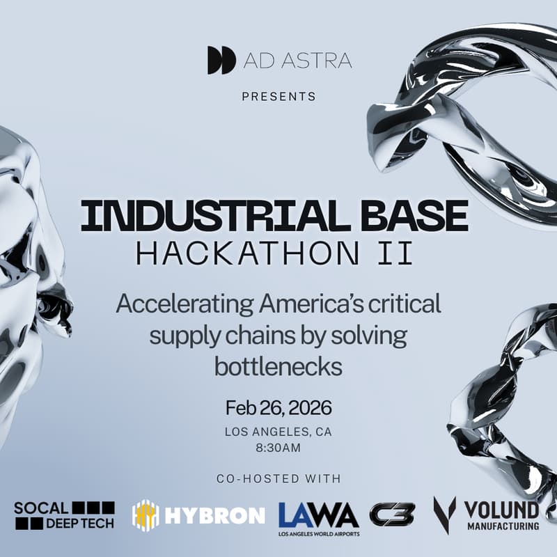Cover Image for Industrial Base Hackathon II: Los Angeles, CA