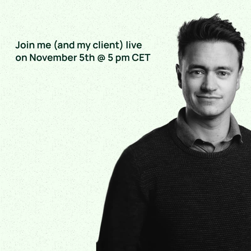 Cover Image for Workshop: how my consultant client made €40k and grew from 10k to 15k followers in 6 weeks.