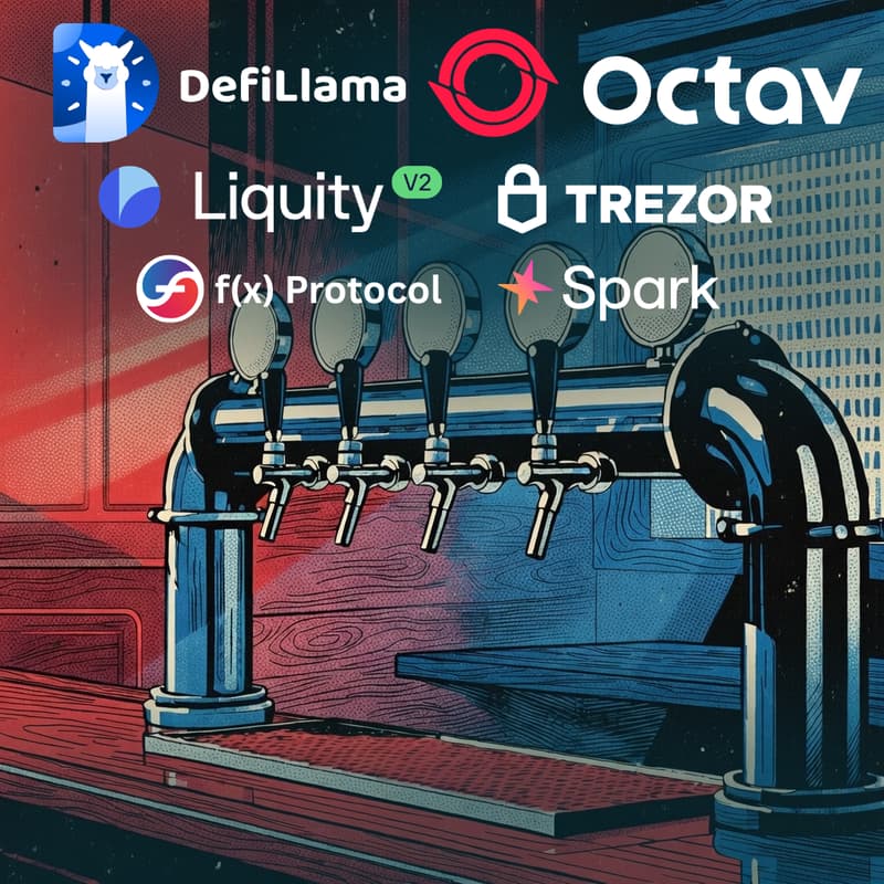 Cover Image for Palme de DeFi - by Octav, DefiLlama, Trezor, Liquity, f(x) Protocol, & Spark