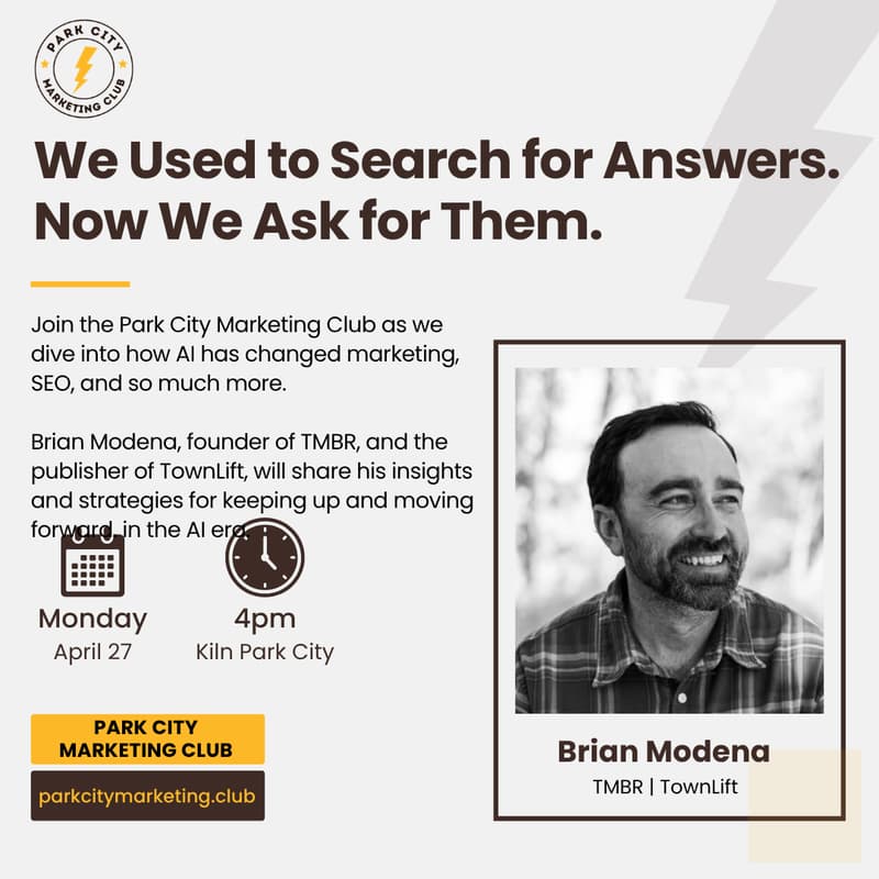 Cover Image for We Used to Search for Answers. Now We Ask for Them, with Brian Modena from TMBR and TownLift