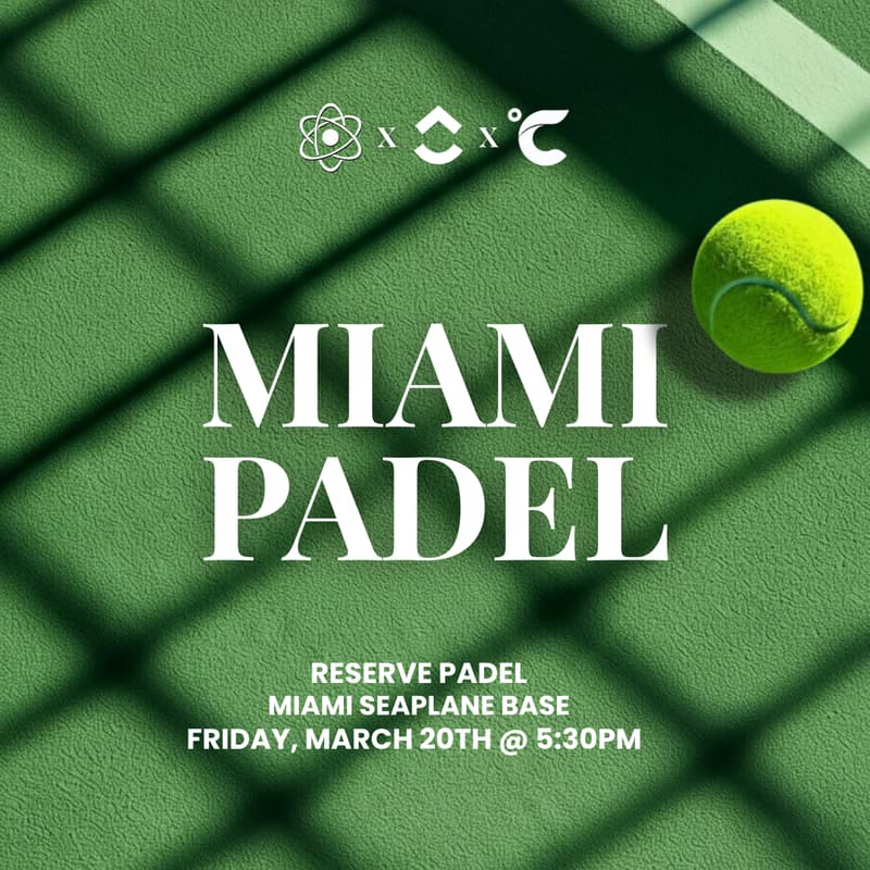 Cover Image for Miami Padel Tournament (Hosted by The Nucleus Network x ClickUp x Celsius)