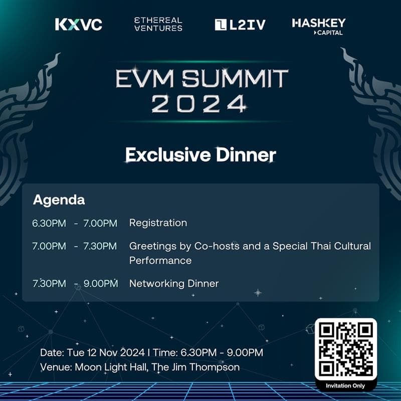 Cover Image for EVM Summit 2024: Exclusive Dinner