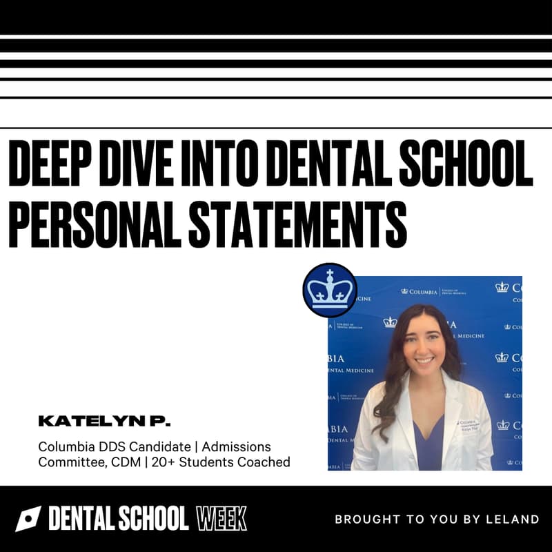 Cover Image for Deep Dive into Dental School Personal Statements