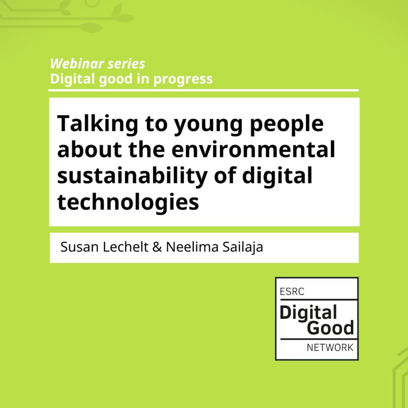 Cover Image for Talking to young people about the environmental sustainability of digital technologies