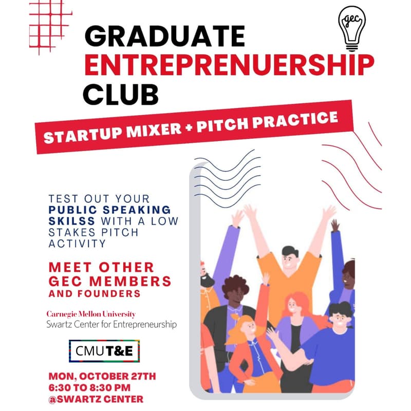 Cover Image for Startup Mixer + Pitch Practice GEC x CMU T&E