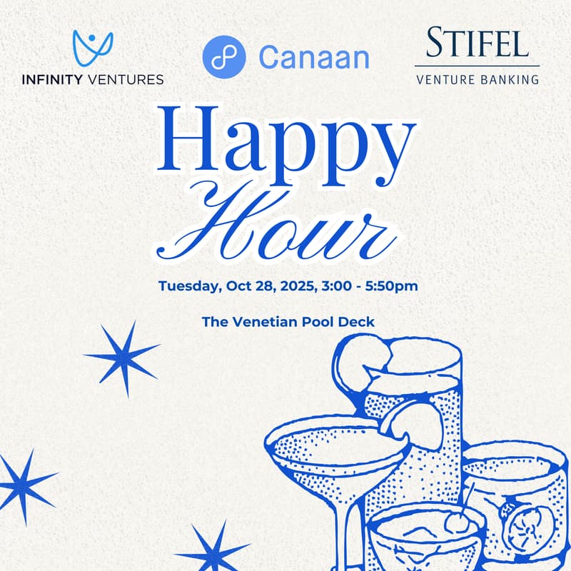 Cover Image for Money2020 Happy Hour with Infinity Ventures, Canaan and Stifel Venture Banking