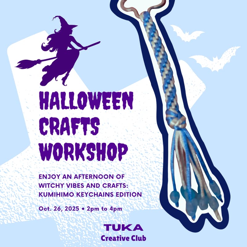 Cover Image for Halloween Crafts Workshop: Kumihimo Keychains Edition
