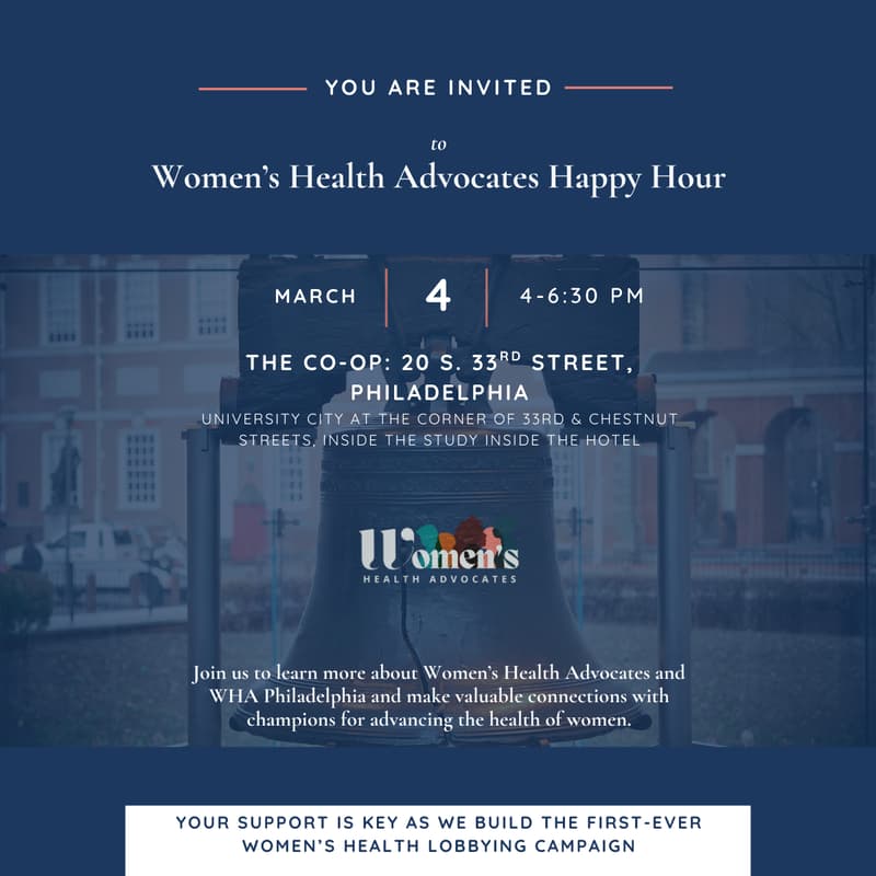 Cover Image for Women's Health Advocates Philadelphia Happy Hour