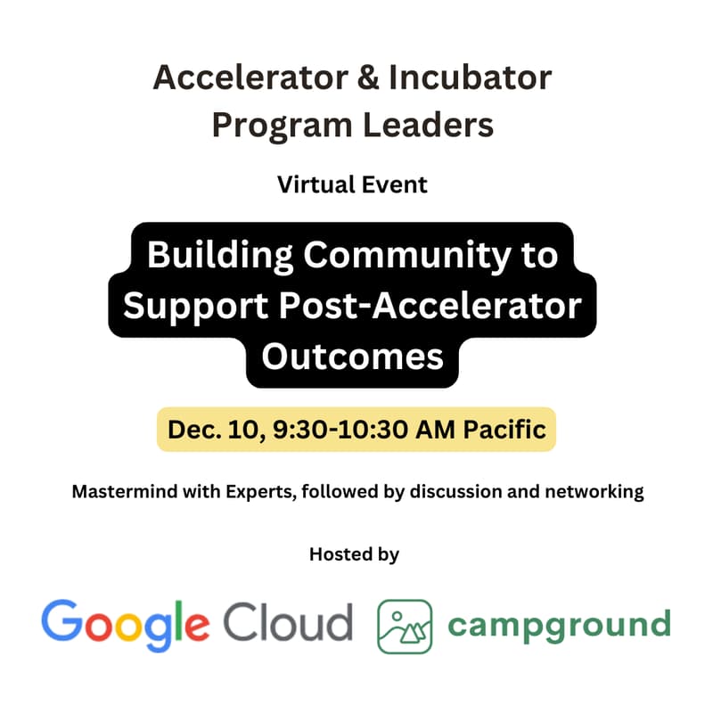 Cover Image for Building Community to Support Post-Accelerator Outcomes