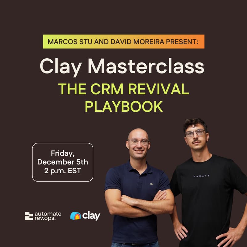 Cover Image for Clay Masterclass: The CRM Revival Playbook