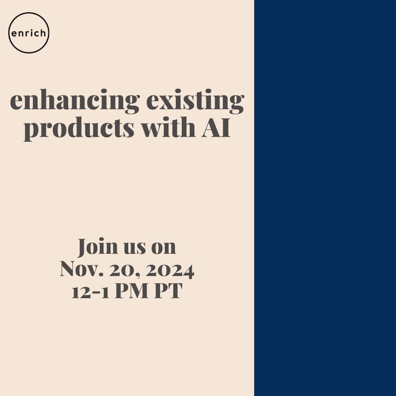 Cover Image for enhancing existing products with AI
