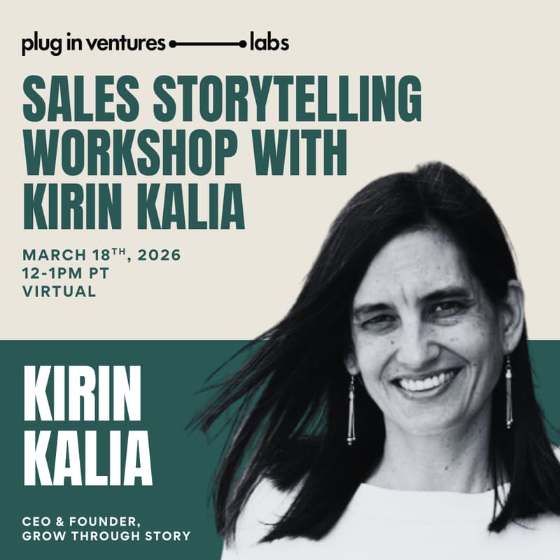 Cover Image for Sales Storytelling Workshop with Kirin Kalia