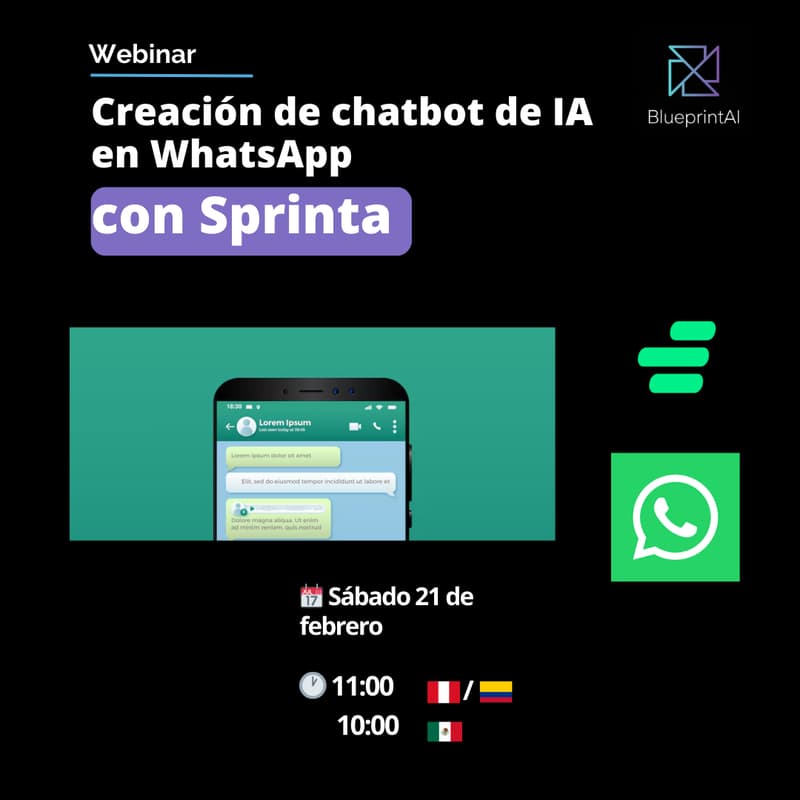 Cover Image for Creación de chatbot de IA en WhatsApp con Sprinta
