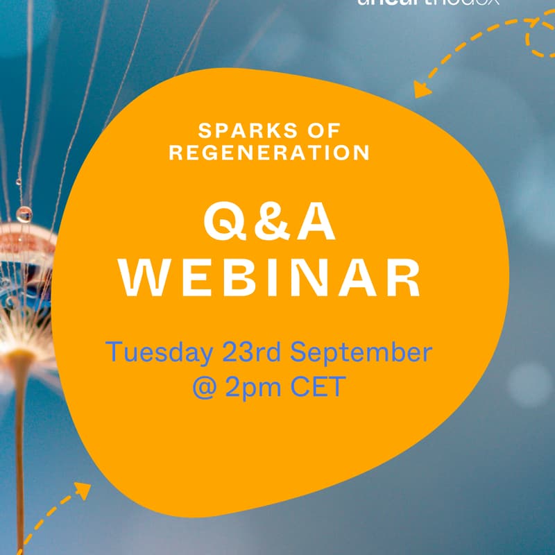 Cover Image for Funding + Mentorship for Regenerative Ideas: Sparks of Regeneration Q&A
