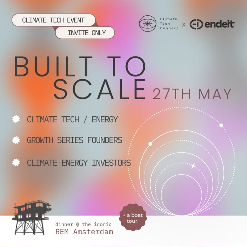 Cover Image for Built to Scale — Climate Tech Connect & Endeit event