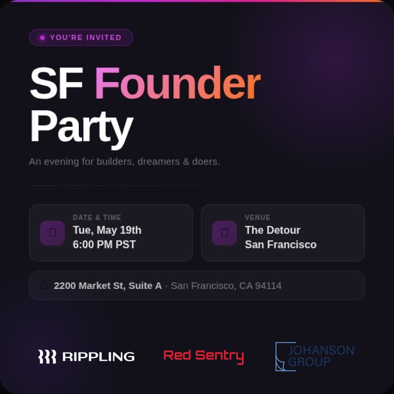 Cover Image for SF Founder Party
