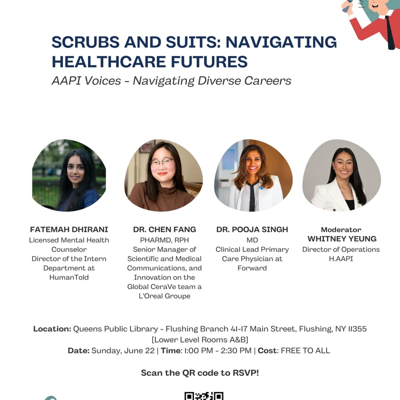 Cover Image for [AAPI Voices - Navigating Diverse Careers] Scrubs and Suits: Navigating Healthcare Futures