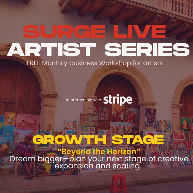 Cover Image for SURGE LIVE ARTIST SERIES - In Partnership with STRIPE - GROWTH STAGE
