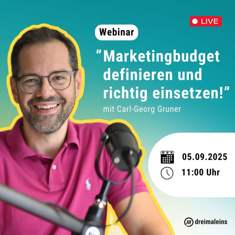 Cover Image for Webinar: Marketingbudget definieren und richtig einsetzen!