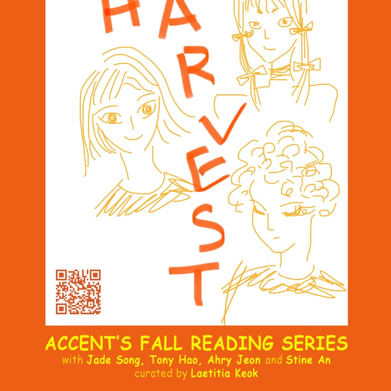 Cover Image for Harvest Reading Series: Jade Song, Tony Hao, Ahry Jeon, Stine An