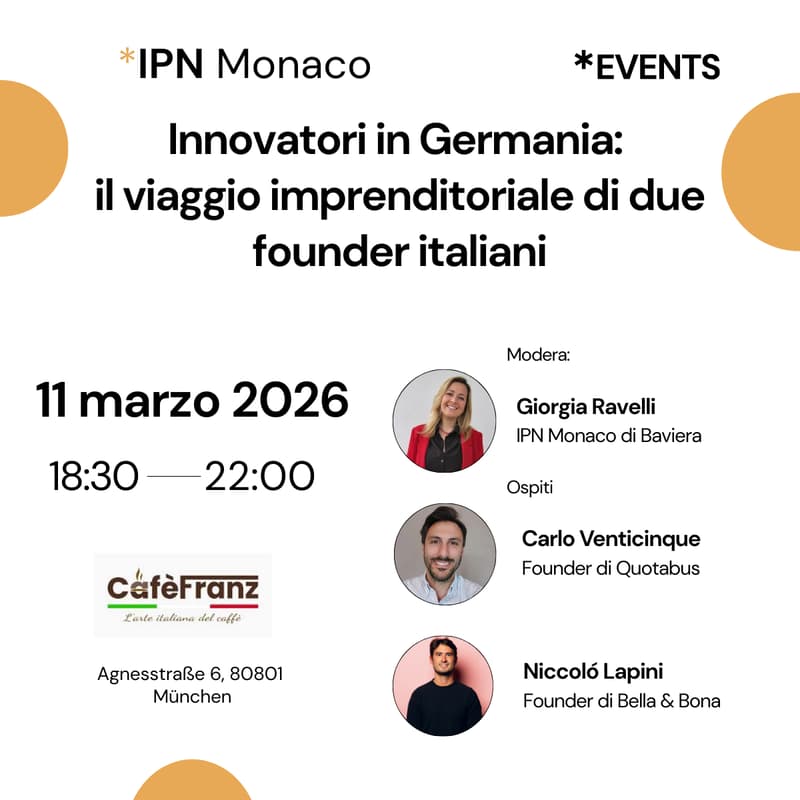 Cover Image for IPN Monaco - Innovatori in Germania: il viaggio imprenditoriale di due founder italiani