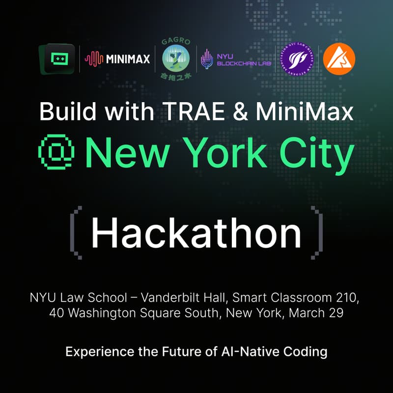 Cover Image for Build with TRAE.ai & MiniMax @ NYC (Hackathon)