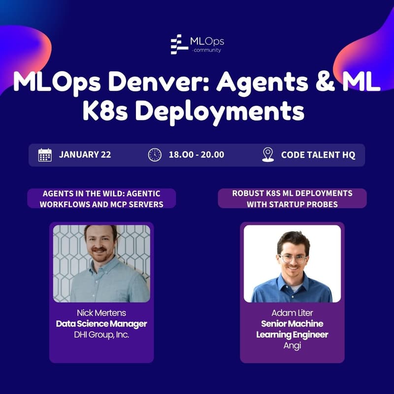 Cover Image for MLOps Denver: Agents & ML K8s Deployments