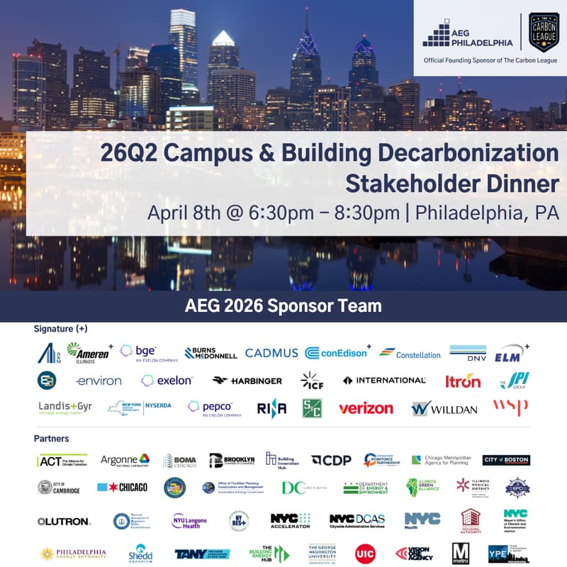 Cover Image for 26Q2 Philadelphia Dinner: Campus & Building Decarbonization
