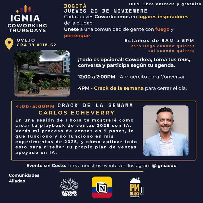 Cover Image for Ignia Coworking Thursdays - 20 de Noviembre
