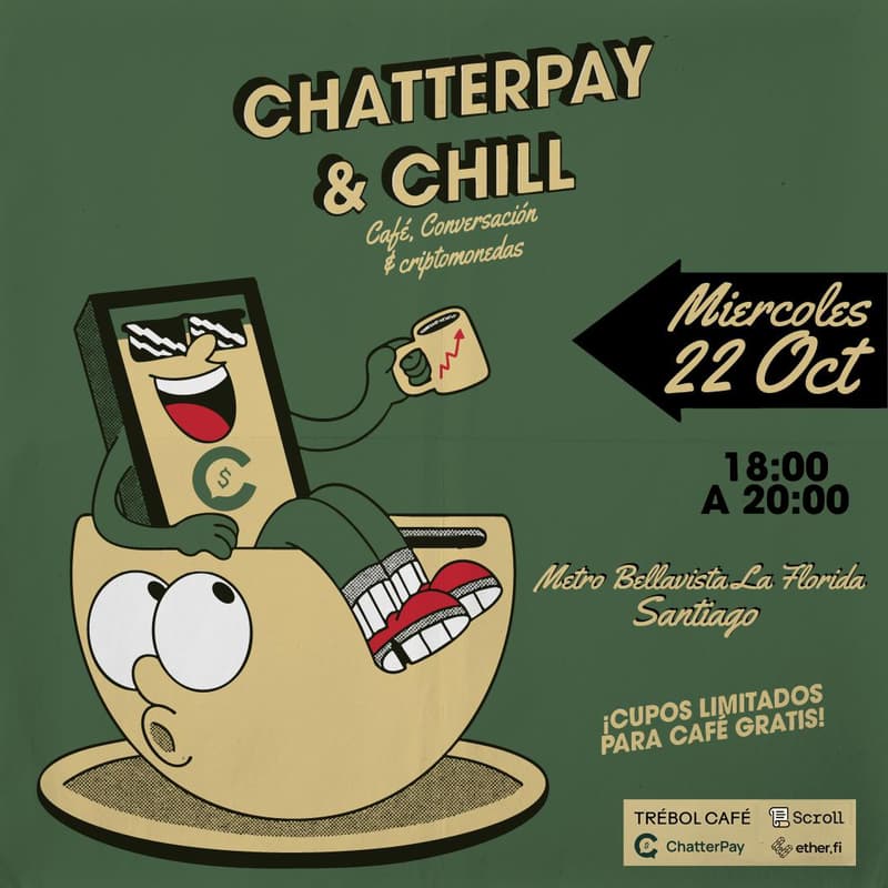 Cover Image for ChatterPay & Chill: café, conversación y criptomonedas