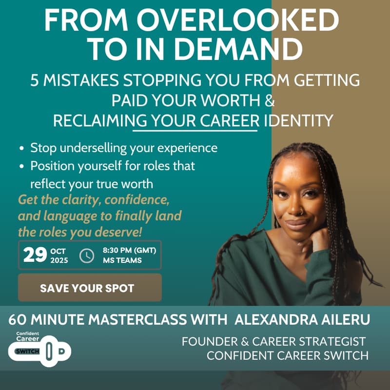 Cover Image for From Overlooked to In Demand: 5 Mistakes Keeping You from Getting Paid Your Worth & Reclaiming Your Career Identity