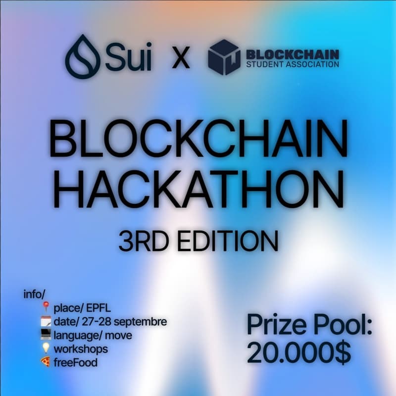 Cover Image for SUI <> BSA Hackathon 3rd Edition 💧