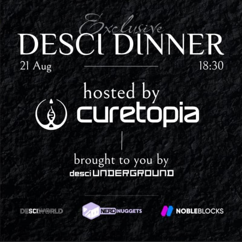 Cover Image for DeSci Underground VIP Networking Dinner - Hosted by Curetopia