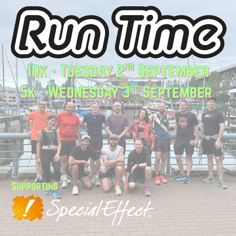 Cover Image for Run Time: Vancouver Run for SpecialEffect ๐ฎโ ๐จ๐ฆ - 5km