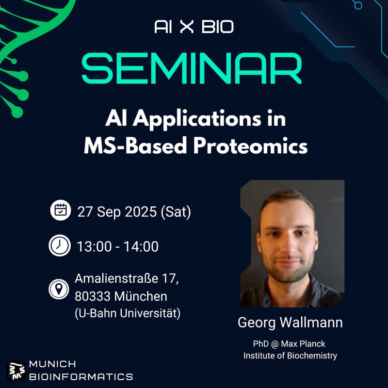 Cover Image for AI x Bio Seminar : AI Applications in MS-Based Proteomics