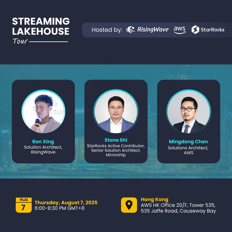 Cover Image for Streaming Lakehouse with StarRocks, RisingWave & AWS