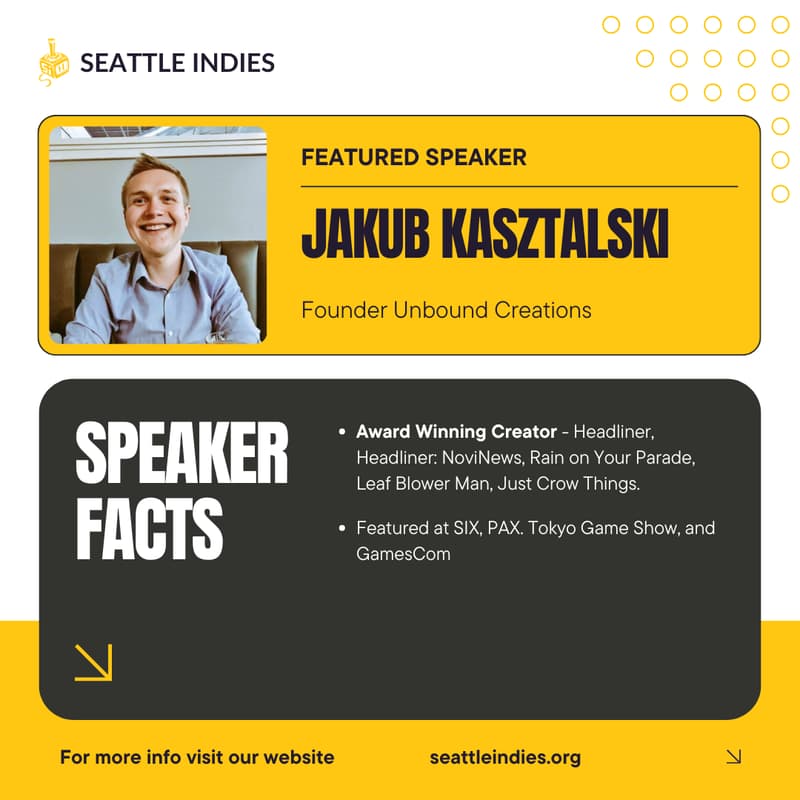 Cover Image for Seattle Indies Speaker Series: Jakub Kasztalski, Unbound Creations