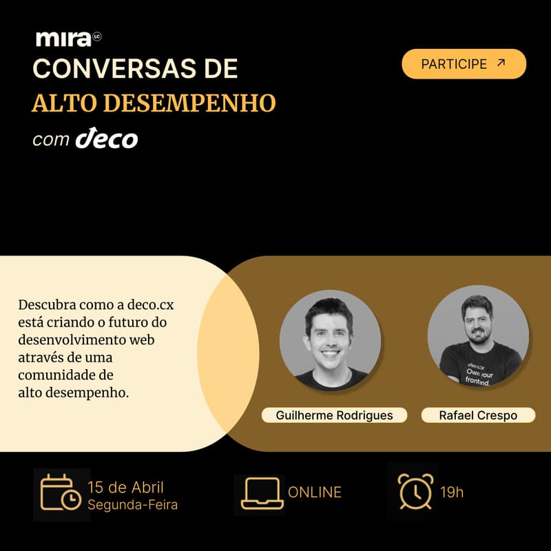 Imagem de capa para Conversas de Alto Desempenho com deco.cx | Comunidade de Alto Desempenho