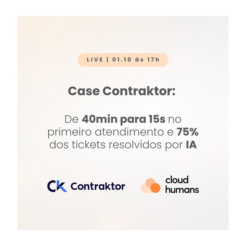Cover Image for Case Contraktor: de 40min para 15s no primeiro atendimento e 75% dos tickets resolvidos por IA