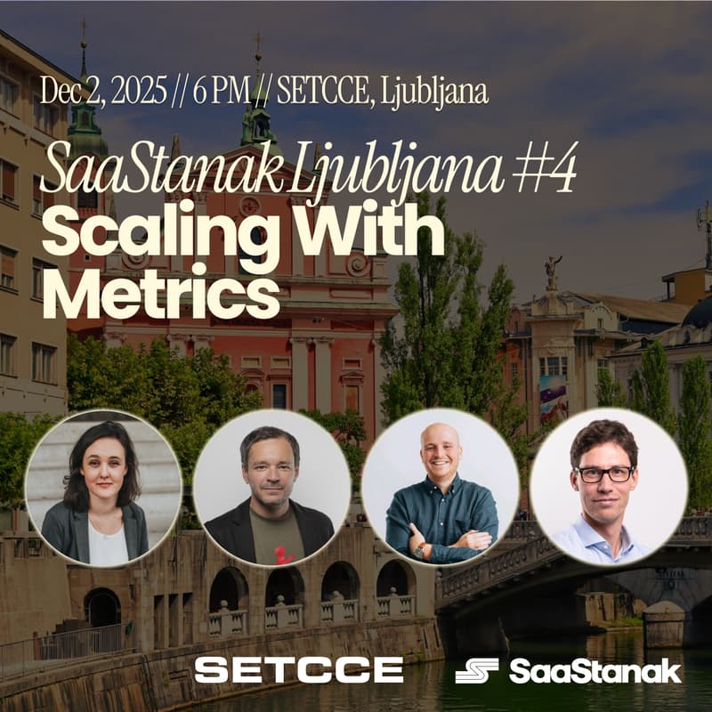 Cover Image for SaaStanak Ljubljana #4: Scaling with Metrics